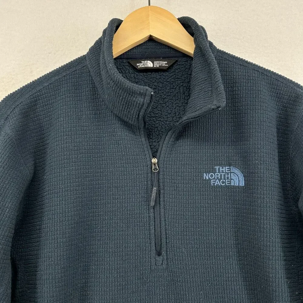 THE NORTH FACE Sweatshirt Mens M SDS Grid Fleece Jacket 1/2 Zip Pullover Blue